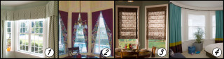 Majic Window illustrates 4 great drapery styles for your bay windows